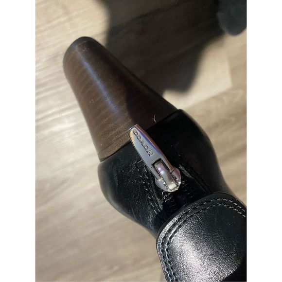 Coach Waldorf Bootie Black Polished Calf Leather Boots, Size 8.5, MSRP $318 - Picture 13 of 14